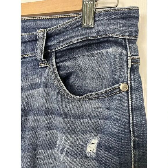 Judy Blue Jeans Size 9/29 Womens Slim Fit 9” Rise Dark Wash Blue Denim - Picture 5 of 14